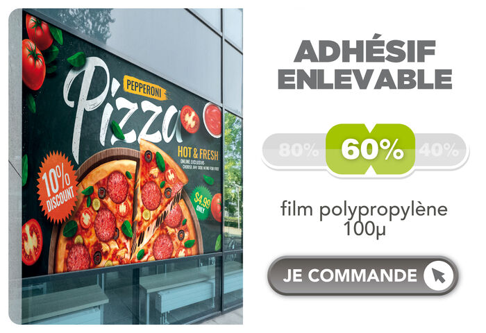 Film adhésif polymère colle enlevable