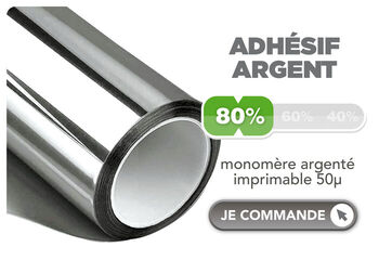 Adhésif Argent sans PVC